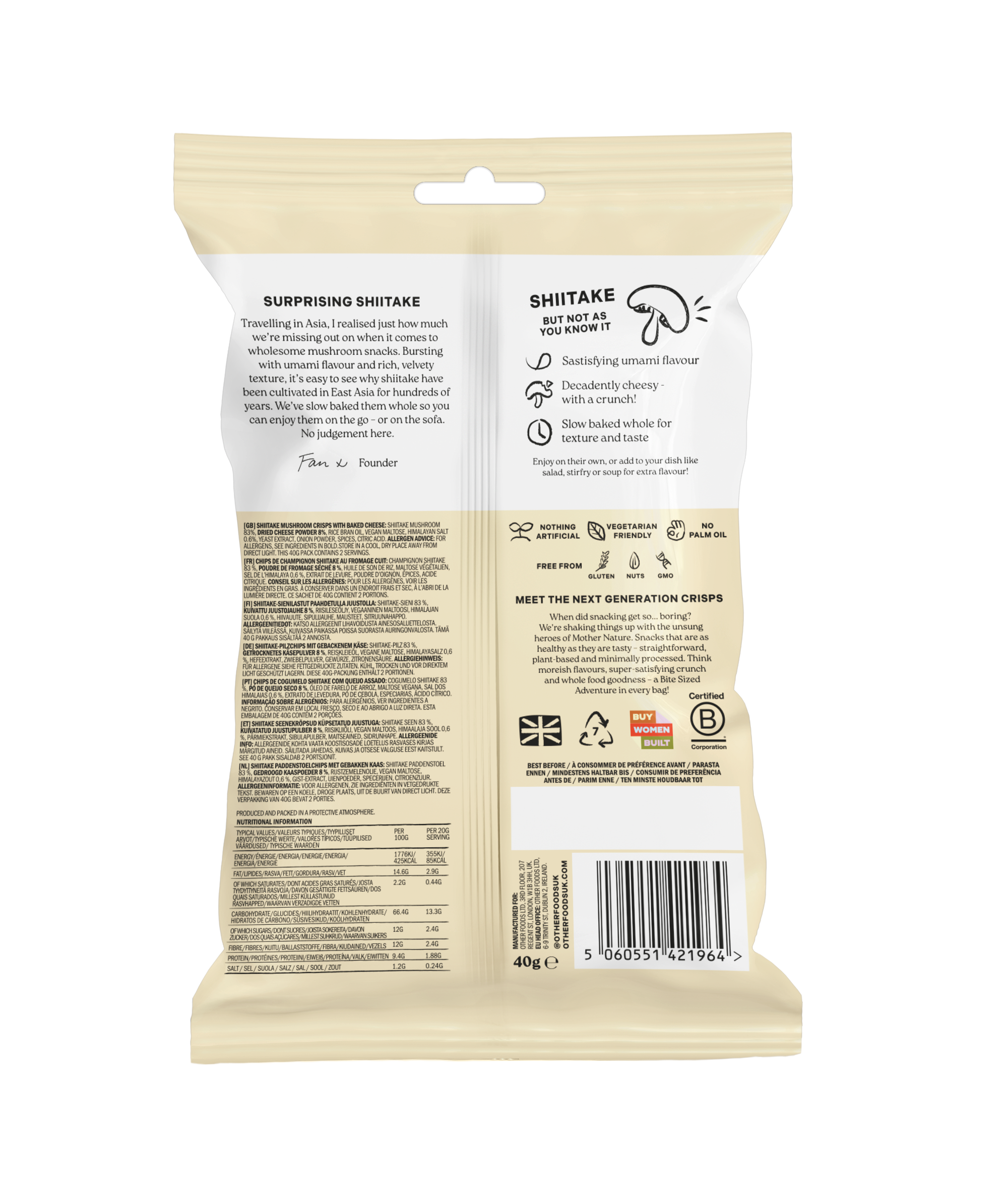 Shiitake Mushroom Baked Cheese (8x40g)