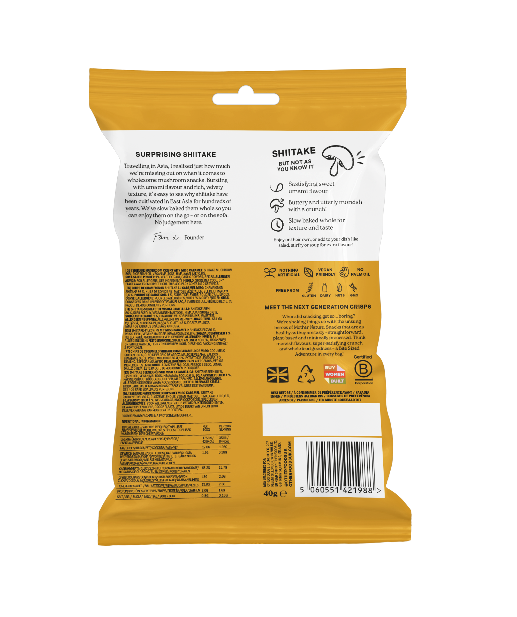 Shiitake Mushroom Miso Caramel (8x40g)